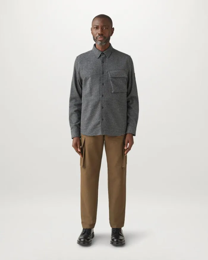 Shirts Men Belstaff Scale Shirt Black Charcoal