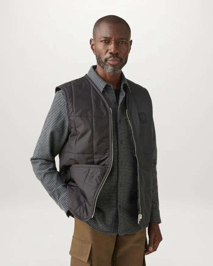 Shirts Men Belstaff Scale Shirt Black Charcoal