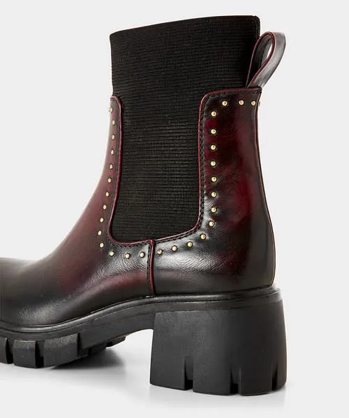 Shoes Sandals and Boots Here And Now Chunky Boots Deep Burgundy Joebrowns Apparel Shoes Sandals and Boots Here And Now Chunky Boots Deep Burgundy Joebrowns Apparel