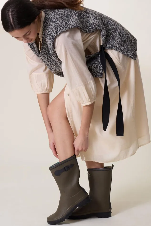 Shoes Women Leon and Harper Rain Boots Khaki