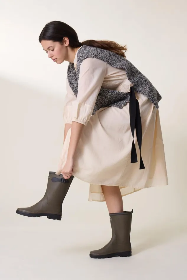 Shoes Women Leon and Harper Rain Boots Khaki