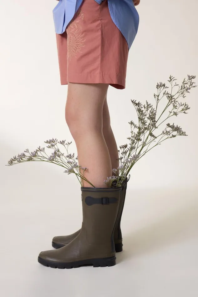 Shoes Women Leon and Harper Rain Boots Khaki