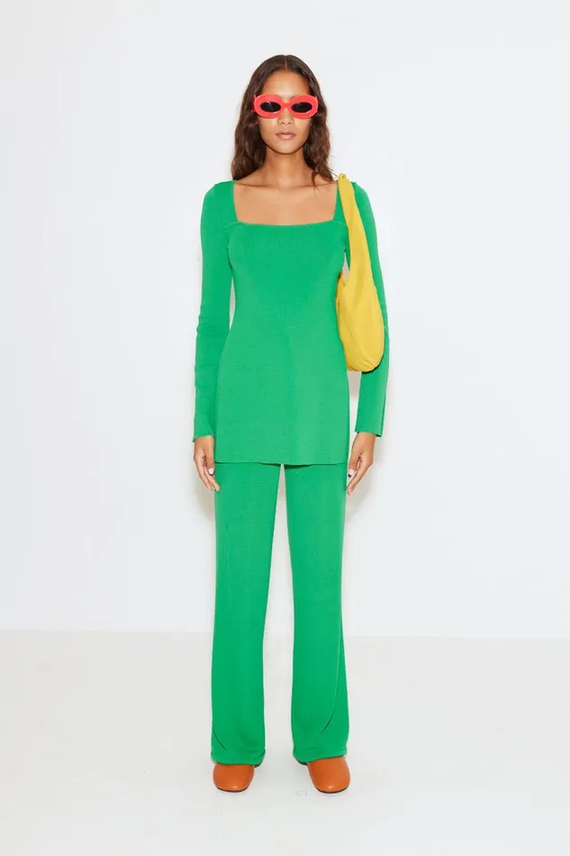 Shop Simon Miller 039KNITS BY039 ESSENTIALS Knits By Long Sleeve Zo Zo Top Highland Green