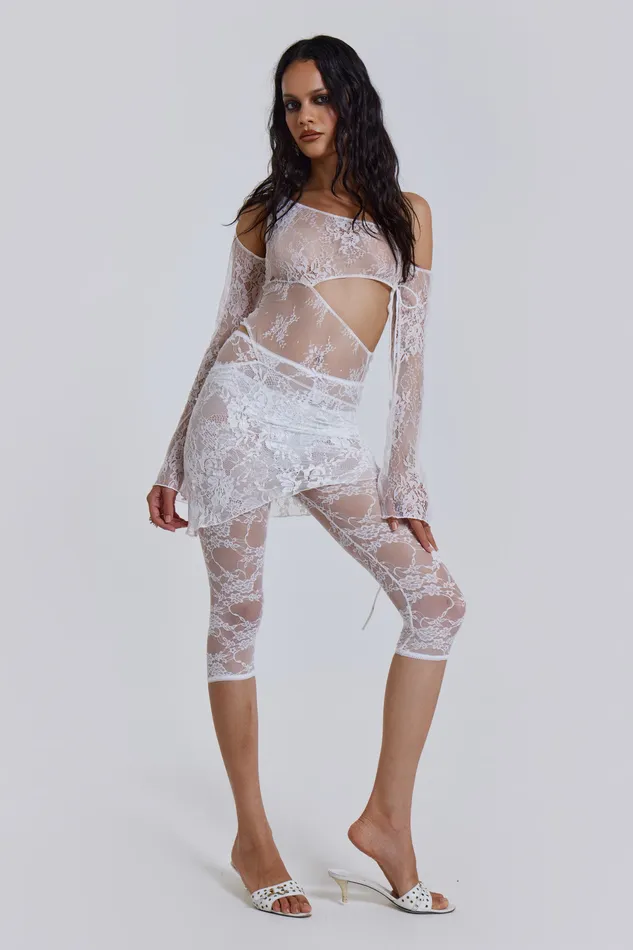 Shop Siren Mini Dress in White Women Dresses Jaded London