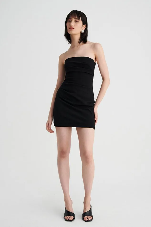 Shop SUBOO Dresses Stella Strapless Mini Dress 8211 Black