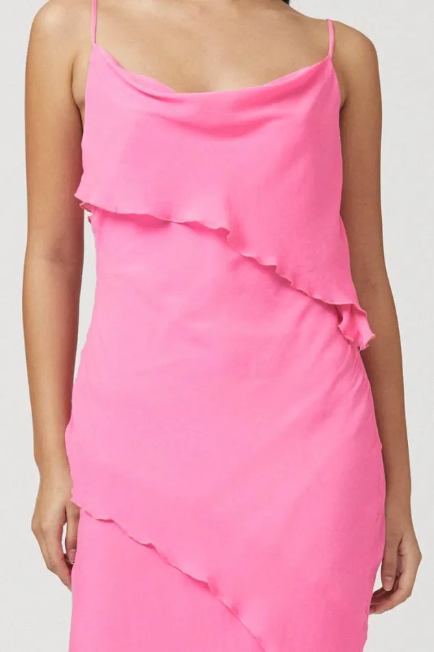 Shop SUBOO Dresses Tanya Strappy Cowl Neck Maxi Dress 8211 Rose