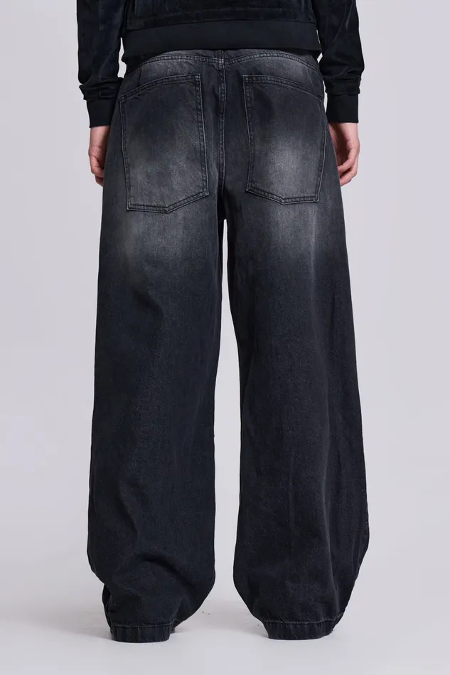 Shop Washed Black Colossus Jeans Men Denim Jaded London