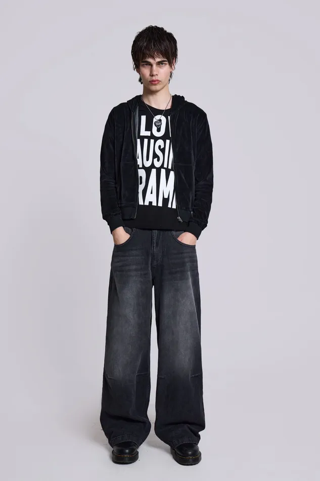 Shop Washed Black Colossus Jeans Men Denim Jaded London