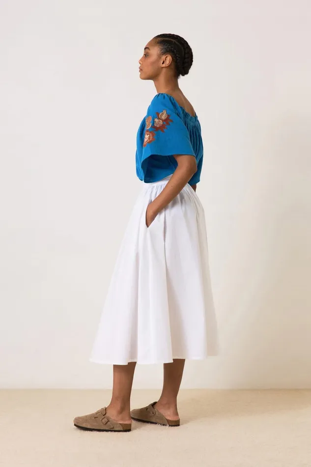 Skirts and Shorts Women Leon and Harper Jeremiah Pl Skirt White