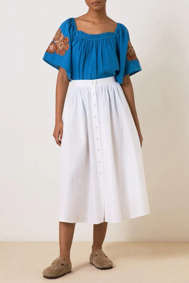 Skirts and Shorts Women Leon and Harper Jeremiah Pl Skirt White