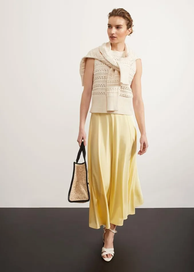 Skirts Women HOBBS Charteris Skirt Pale Yellow