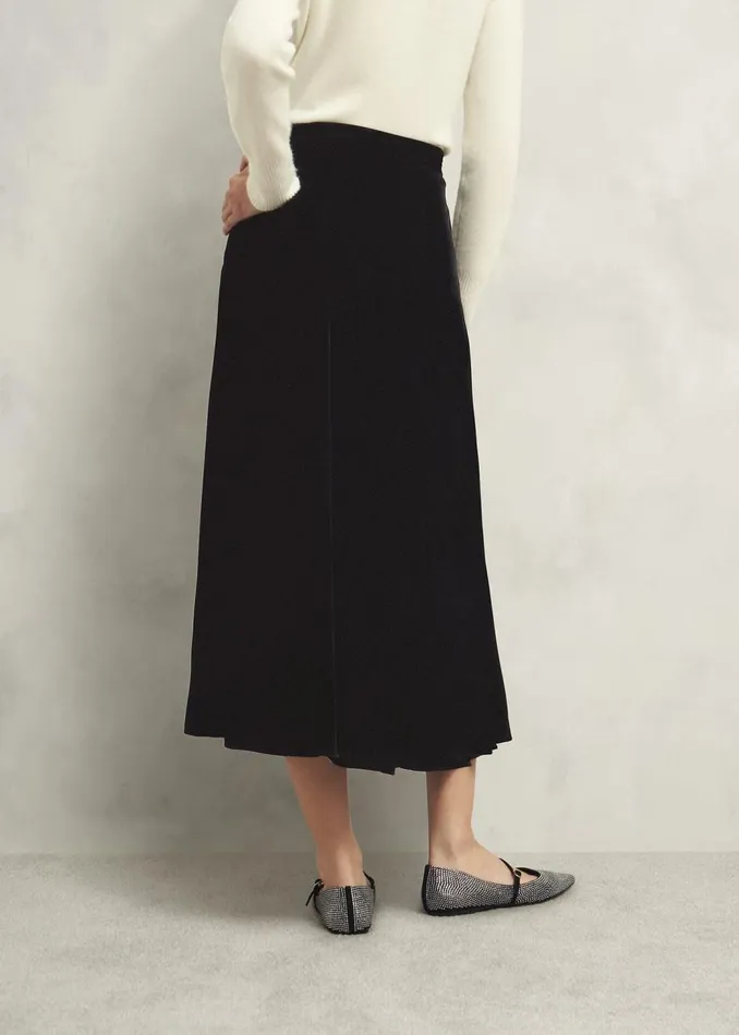 Skirts Women HOBBS Charteris Velvet Skirt Black