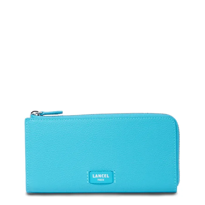 Slim Zip Wallet Ocean Blue Women Lancel Wallet