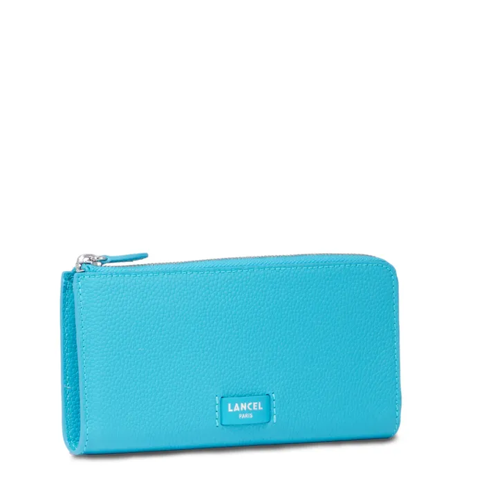 Slim Zip Wallet Ocean Blue Women Lancel Wallet Slim Zip Wallet Ocean Blue Women Lancel Wallet