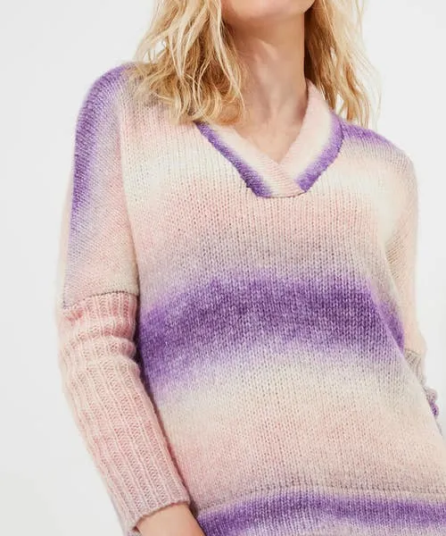 Sloe Joes Super Soft VNeck Jumper Multi Knitwear and Cardigans Joebrowns Apparel Sloe Joes Super Soft VNeck Jumper Multi Knitwear and Cardigans Joebrowns Apparel