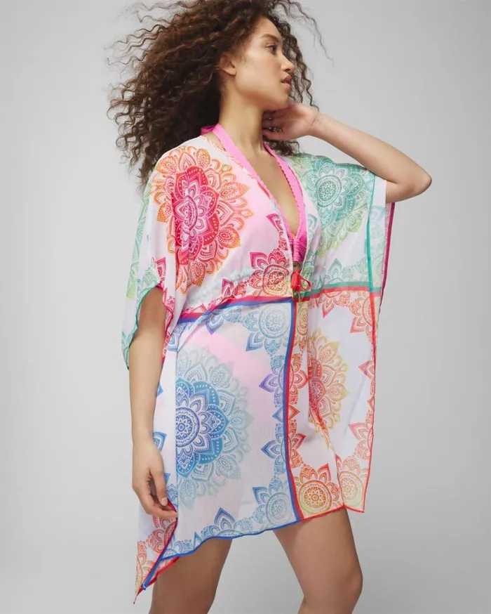 Soma Bleu Rod Let The Sun Shine Caftan CoverUp Multi Women Swim