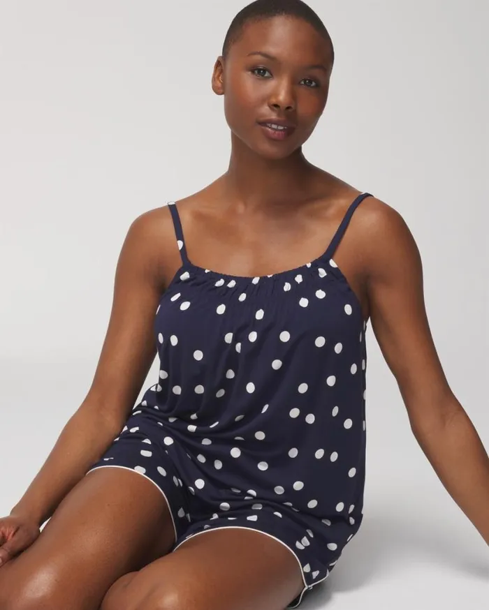 Soma Cool Nights Cami Merry Dot G Navyivory Women Matching Sets and Separates