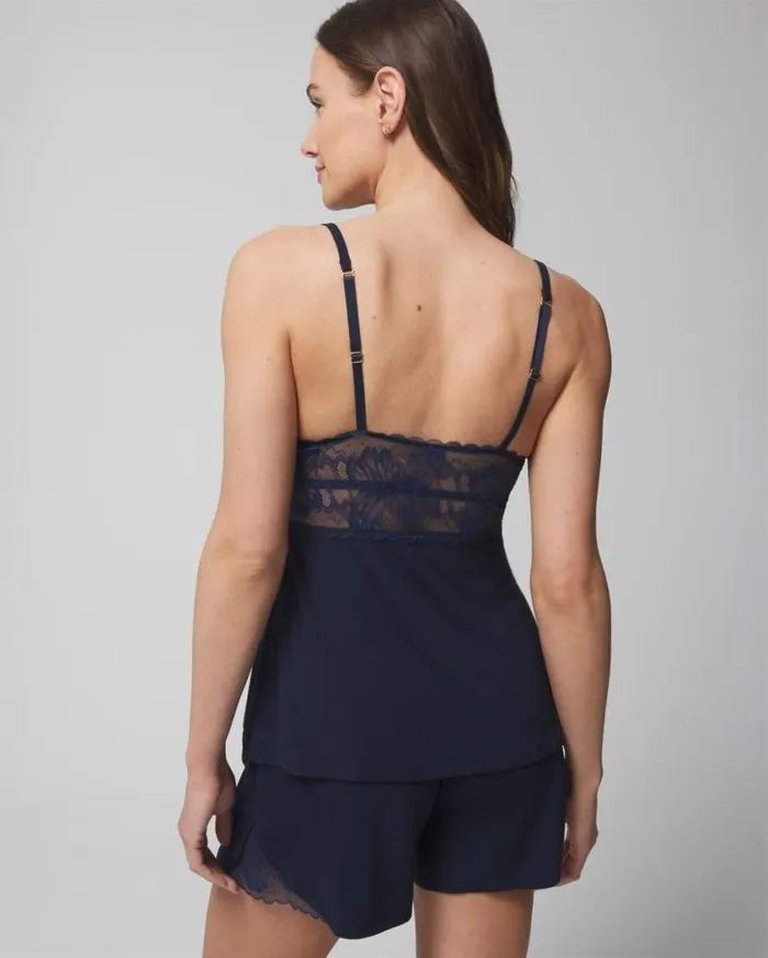 Soma Cool Nights Cami With Plunge Necklline Nightfall Navy Women Lingerie