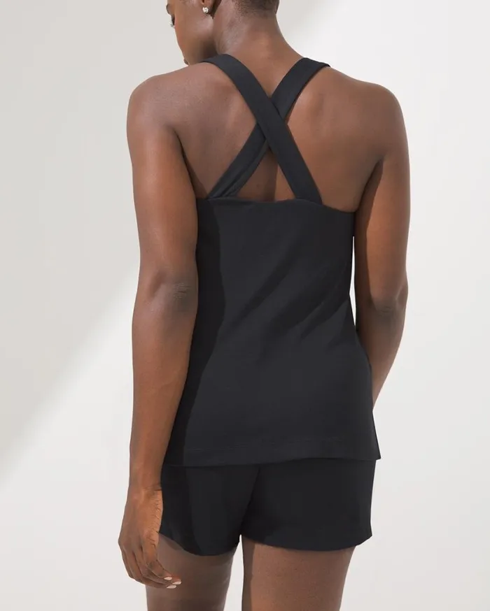 Soma Cool Nights Days Sleep Cami Black Women Pajama Tops
