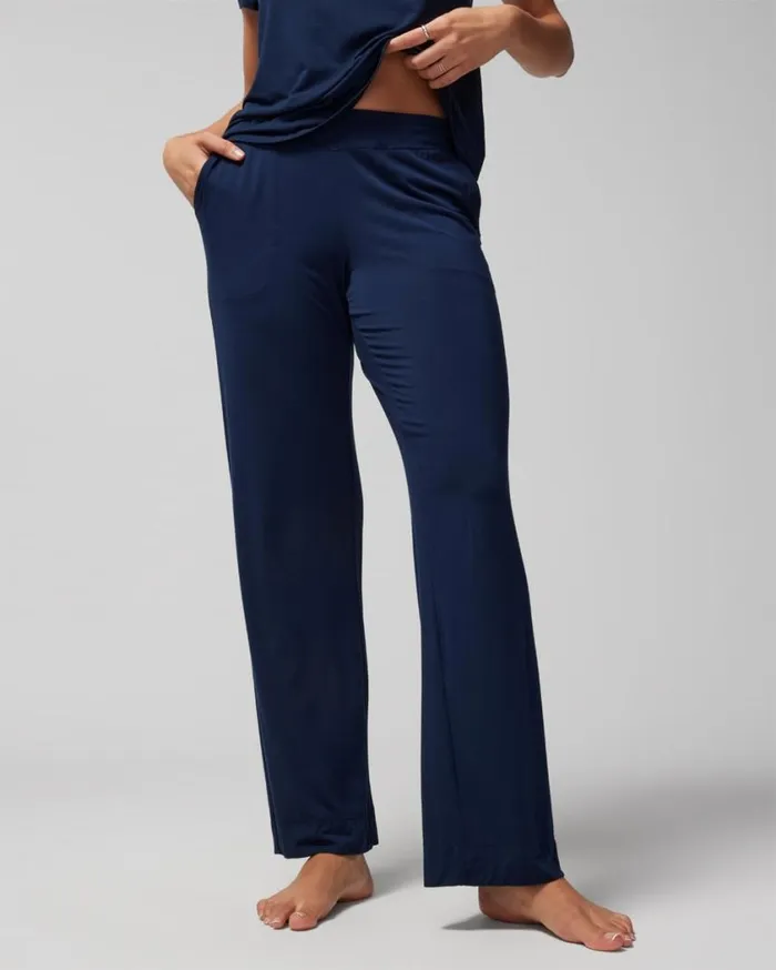 Soma Cool Nights Pajama Pants Nightfall Navy Women Pajama Bottoms