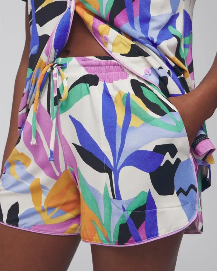 Soma Cool Nights Printed Pajama Shorts Merry Dot G Navyivory Women Matching Sets and Separates