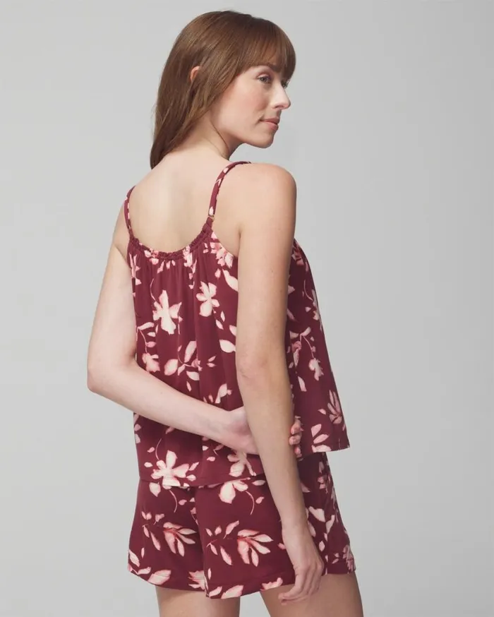 Soma Cool Nights Shirred Neck Cami Budding Romance Vermill Women Matching Sets and Separates