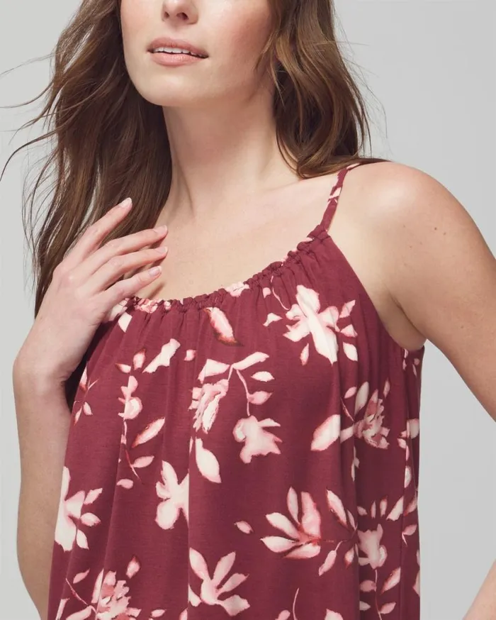 Soma Cool Nights Shirred Neck Cami Budding Romance Vermill Women Matching Sets and Separates
