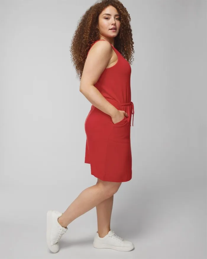 Soma French Terry VNeck Sneaker Dress Greener Pastures Women Short Dresses