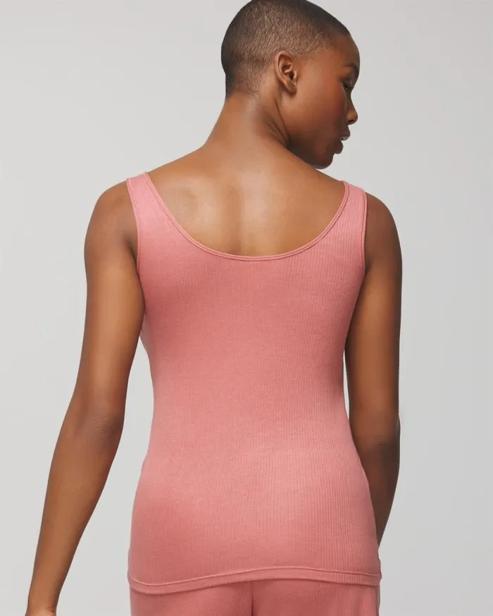 Soma Lightweight Rib Knit Tank Heather Barely There Women Matching Sets and Separates