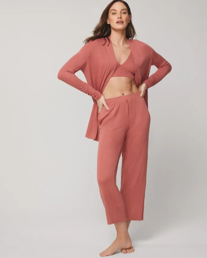 Soma Lightweight Rib Knit Wrap Heather Opal Gray Women Matching Sets and Separates