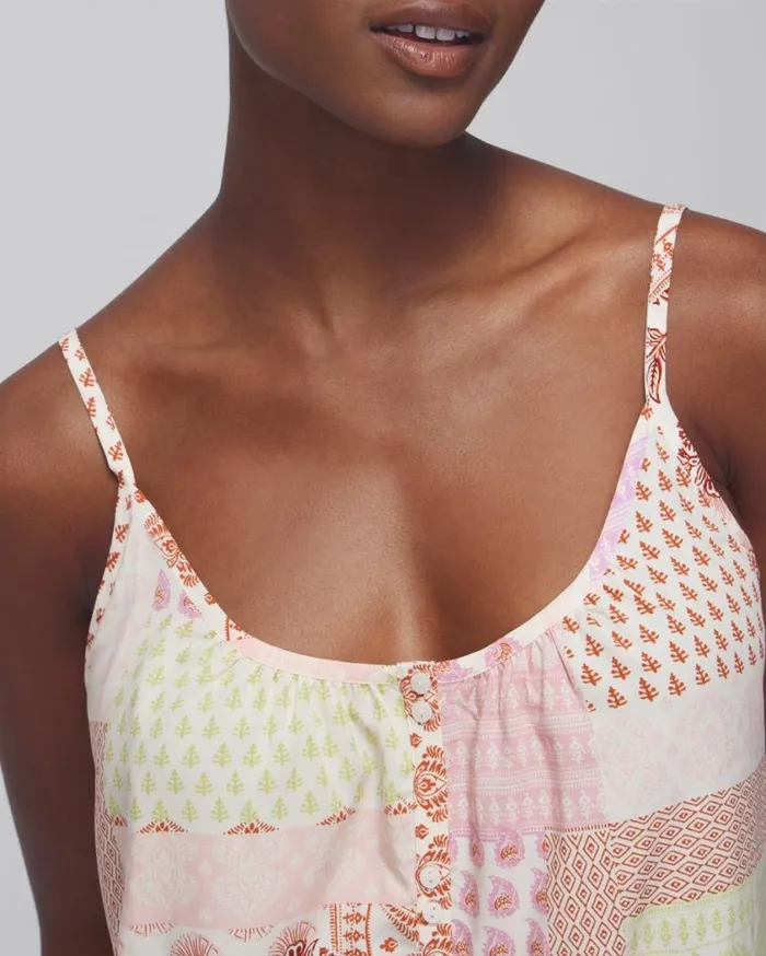 Soma Rayon Challis Cami Perfect Patchwork White S Women Matching Sets and Separates