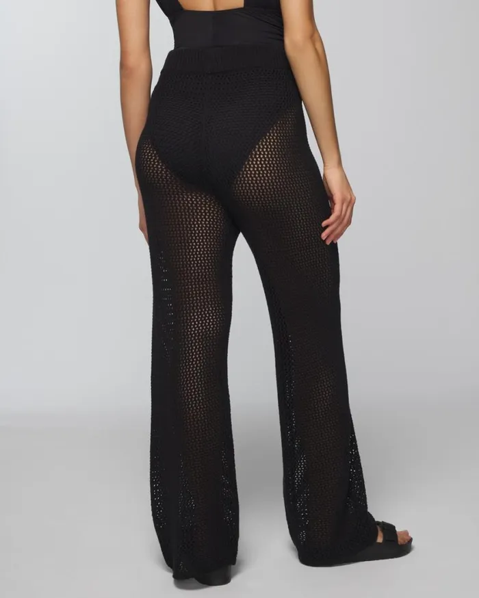 Soma Soma Swim Cotton CrochetStyle WideLeg Pants Coconut Women Swim