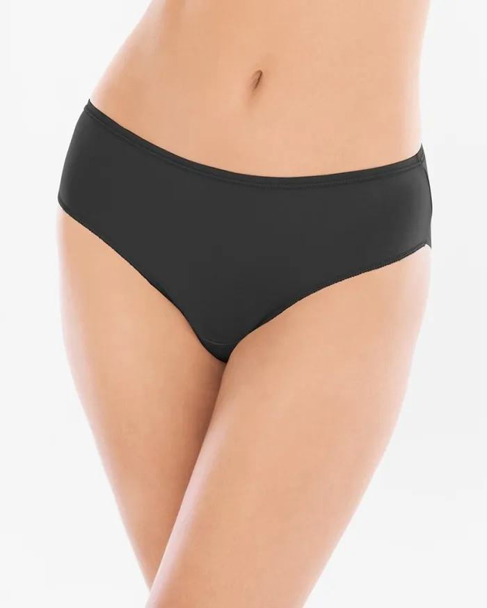Soma Vanishing Edge Microfiber Hipster Single Pack Black Women Panties