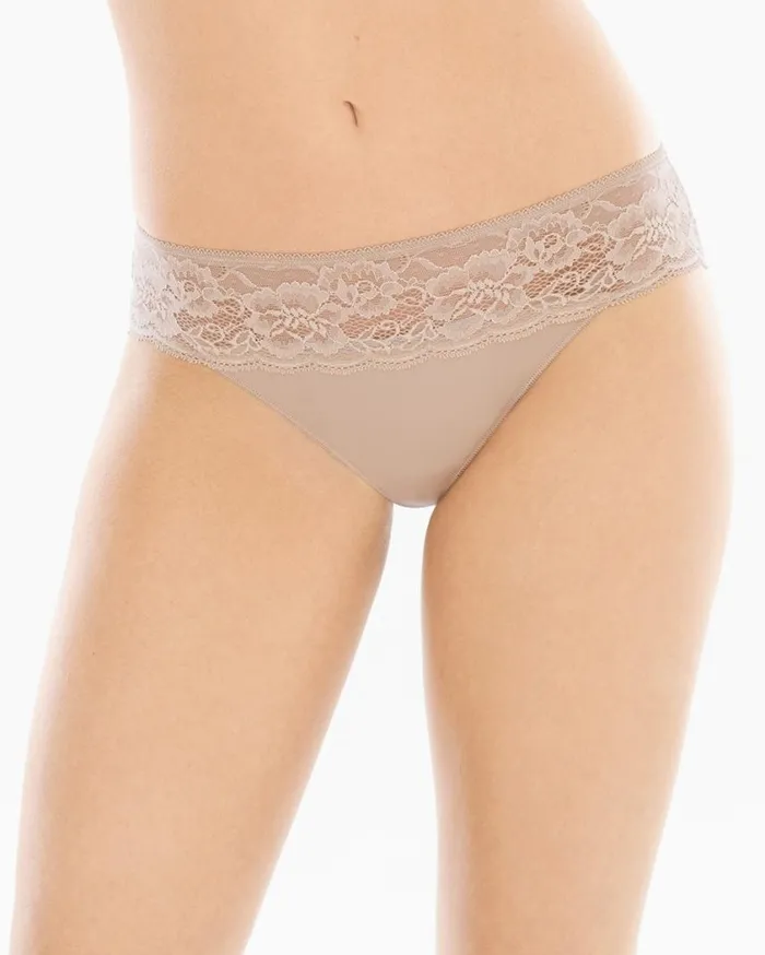 Soma Vanishing Edge Microfiber Hipster With Lace 5 Pack Blended Animal Multipack Women Panties
