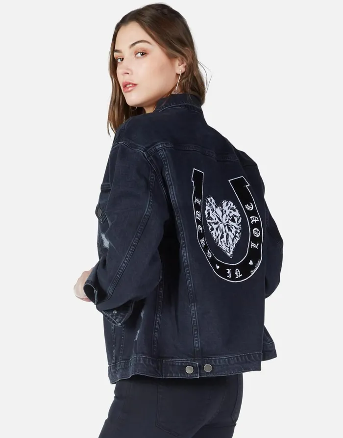 Spencer Lucky In Love Vintage Black Women039s Lauren Moshi Jackets
