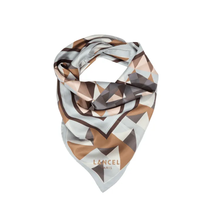 Square 70 Multico Blue Women Lancel Silk Square And Headband