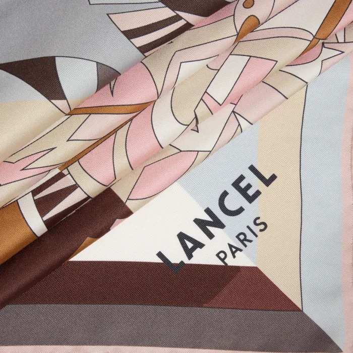 Square 90 Multico Opaline Women Lancel Silk Square And Headband