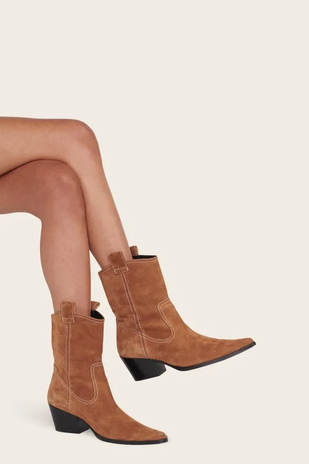 STAUD Boots JUNE BOOT Tan Suede 8211 Women