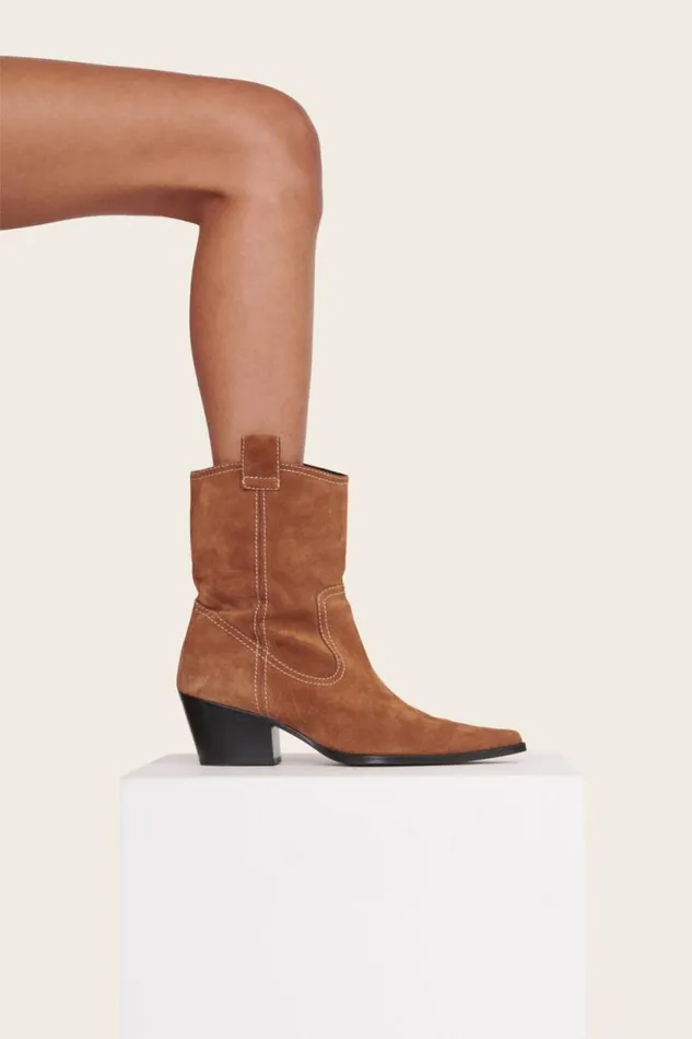 STAUD Boots JUNE BOOT Tan Suede 8211 Women