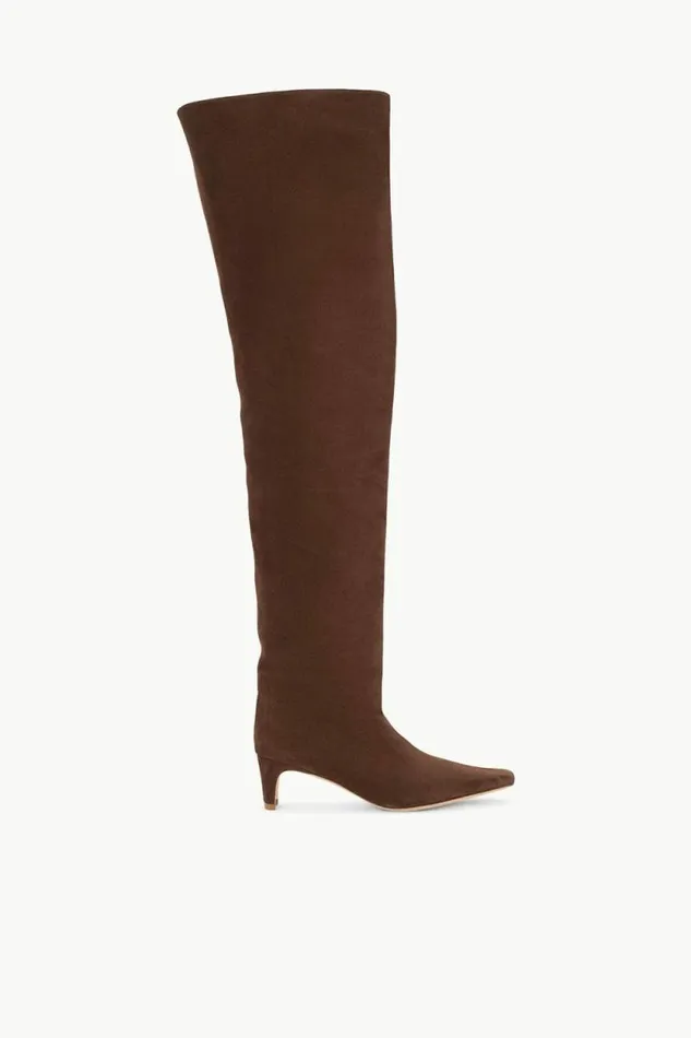 STAUD Boots WALLY OVERTHEKNEE BOOT Mahogany Suede 8211 Women