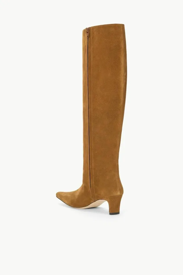 STAUD Boots WIDE SHAFT WALLY BOOT Tan Suede 8211 Women STAUD Boots WIDE SHAFT WALLY BOOT Tan Suede 8211 Women