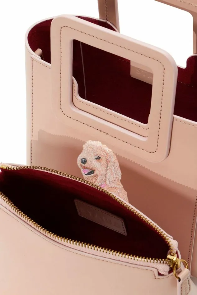STAUD Custom Handbags CUSTOM MINI SHIRLEY LEATHER BAG Blush 8211 Women