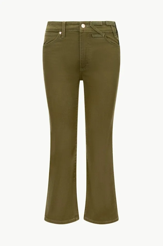 STAUD Denim WRANGLER THE CROPPED BOOT JEAN Sergeant Green 8211 Women STAUD Denim WRANGLER THE CROPPED BOOT JEAN Sergeant Green 8211 Women