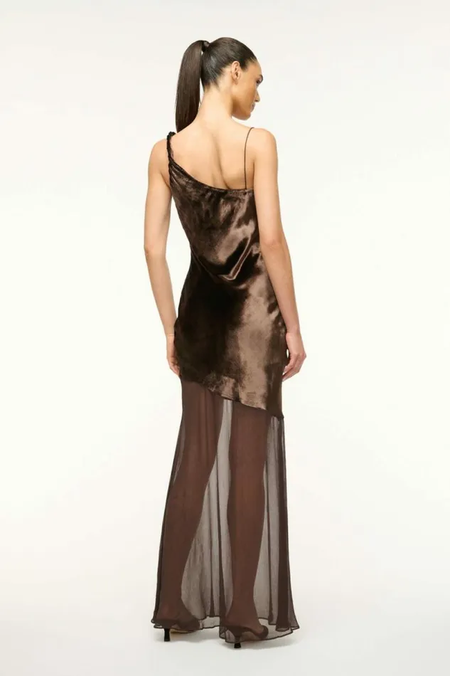 STAUD Dresses BEATON DRESS Dark Chocolate 8211 Women