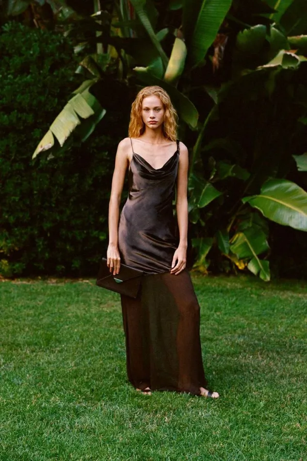 STAUD Dresses BEATON DRESS Dark Chocolate 8211 Women