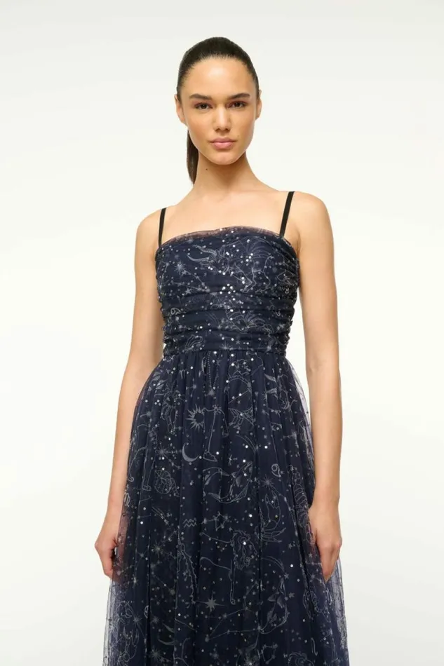 STAUD Dresses BETTINA DRESS Zodiac Constellation 8211 Women