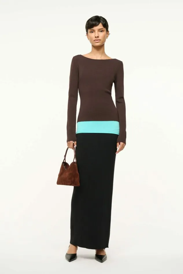 STAUD Dresses CARILO DRESS Earth Aqua Black 8211 Women STAUD Dresses CARILO DRESS Earth Aqua Black 8211 Women
