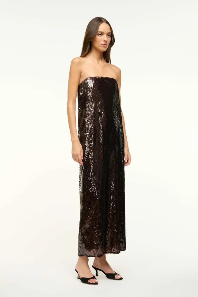 STAUD Dresses CASEY DRESS Bronze 8211 Women STAUD Dresses CASEY DRESS Bronze 8211 Women