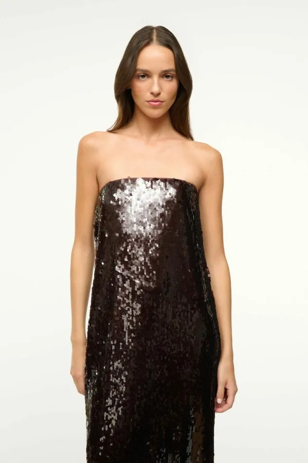 STAUD Dresses CASEY DRESS Bronze 8211 Women STAUD Dresses CASEY DRESS Bronze 8211 Women