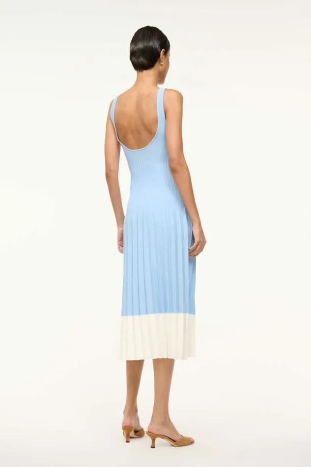 STAUD Dresses ELLISON DRESS Clear Blue White 8211 Women STAUD Dresses ELLISON DRESS Clear Blue White 8211 Women